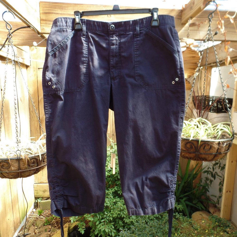 Lee Platinum Label Comfort Waistband Cargo Capris – Navy blue